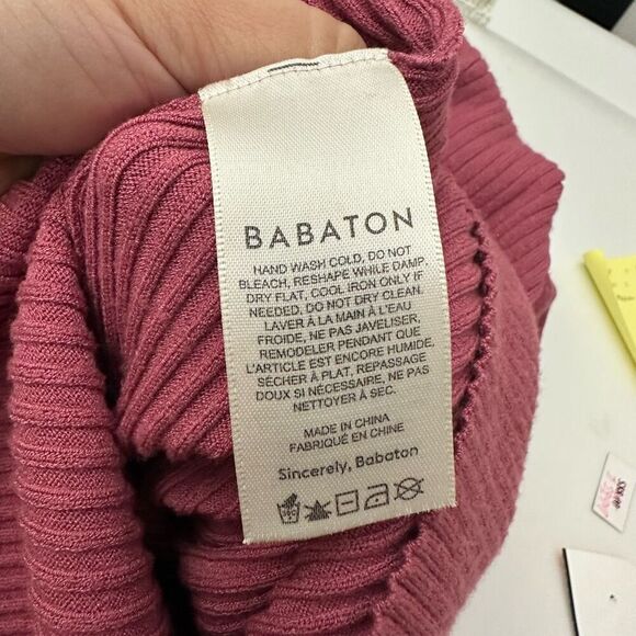 ARITZIA BABATON Womens Turtleneck Long Sleeve Ribbed Knit Sweater Stretchy sz M - Picture 6 of 8